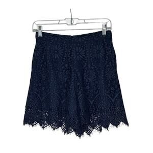 MOLLY BRACKEN navy blue lace shorts size Small